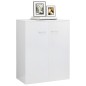 vidaXL Aparador de madera contrachapada blanco brillante 60x30x75 cm vidaXL Aparador de madera contrachapada blanco brillante 60x30x75 cm