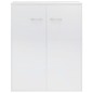 vidaXL Aparador de madera contrachapada blanco brillante 60x30x75 cm vidaXL Aparador de madera contrachapada blanco brillante 60x30x75 cm