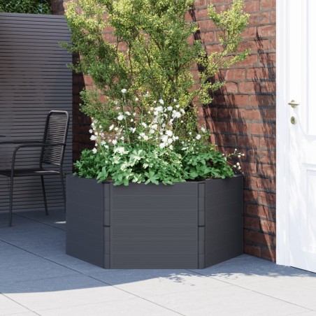 vidaXL Jardinera PP gris antracita