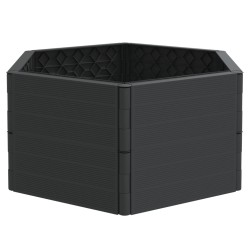 vidaXL Jardinera PP gris antracita