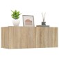 vidaXL Muebles para TV 2 uds madera contrachapada roble 80x30x30 cm vidaXL Muebles para TV 2 uds madera contrachapada roble 80x30x30 cm