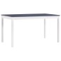 vidaXL Mesa de comedor de madera de pino blanco y gris 140x70x73 cm vidaXL Mesa de comedor de madera de pino blanco y gris 140x70x73 cm