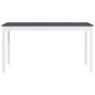 vidaXL Mesa de comedor de madera de pino blanco y gris 140x70x73 cm vidaXL Mesa de comedor de madera de pino blanco y gris 140x70x73 cm
