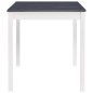 vidaXL Mesa de comedor de madera de pino blanco y gris 140x70x73 cm vidaXL Mesa de comedor de madera de pino blanco y gris 140x70x73 cm
