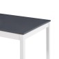 vidaXL Mesa de comedor de madera de pino blanco y gris 140x70x73 cm vidaXL Mesa de comedor de madera de pino blanco y gris 140x70x73 cm