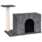 vidaXL Rascador para gatos con postes de sisal gris oscuro 51 cm