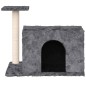 vidaXL Rascador para gatos con postes de sisal gris oscuro 51 cm