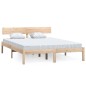 vidaXL Estructura de cama madera maciza de pino individual 120x190 cm