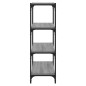 vidaXL Estantería contrachapada y acero gris Sonoma 40x33x100 cm vidaXL Estantería contrachapada y acero gris Sonoma 40x33x100 cm