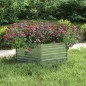 vidaXL Arriate de acero galvanizado plateado 129x45 cm vidaXL Arriate de acero galvanizado plateado 129x45 cm