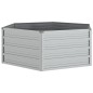 vidaXL Arriate de acero galvanizado plateado 129x45 cm vidaXL Arriate de acero galvanizado plateado 129x45 cm