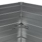 vidaXL Arriate de acero galvanizado plateado 129x45 cm vidaXL Arriate de acero galvanizado plateado 129x45 cm