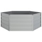 vidaXL Arriate de acero galvanizado plateado 129x45 cm vidaXL Arriate de acero galvanizado plateado 129x45 cm