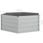 vidaXL Arriate de acero galvanizado plateado 129x45 cm vidaXL Arriate de acero galvanizado plateado 129x45 cm