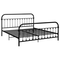 vidaXL Estructura de cama de metal negro 180x200 cm