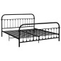 vidaXL Estructura de cama de metal negro 180x200 cm