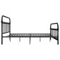 vidaXL Estructura de cama de metal negro 180x200 cm