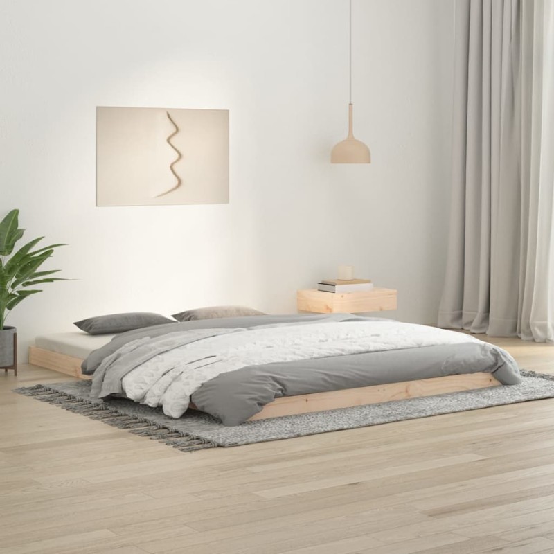 vidaXL Estructura de cama madera maciza de pino 150x200 cm vidaXL Estructura de cama madera maciza de pino 150x200 cm