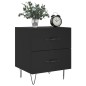 vidaXL Mesitas de noche 2 uds madera ingeniería negro 40x35x47,5 cm vidaXL Mesitas de noche 2 uds madera ingeniería negro 40x35x47,5 cm