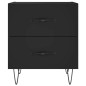 vidaXL Mesitas de noche 2 uds madera ingeniería negro 40x35x47,5 cm vidaXL Mesitas de noche 2 uds madera ingeniería negro 40x35x47,5 cm