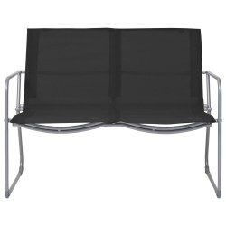 vidaXL Juego de muebles de jardín 4 piezas tela y acero negro