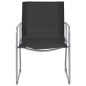 vidaXL Juego de muebles de jardín 4 piezas tela y acero negro vidaXL Juego de muebles de jardín 4 piezas tela y acero negro