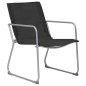 vidaXL Juego de muebles de jardín 4 piezas tela y acero negro vidaXL Juego de muebles de jardín 4 piezas tela y acero negro
