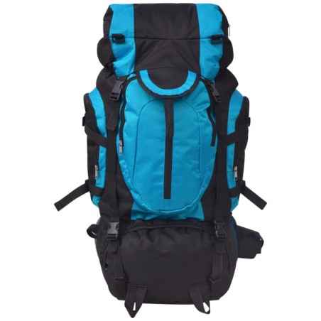 vidaXL Mochila excursionismo XXL 75 L Negro y azul