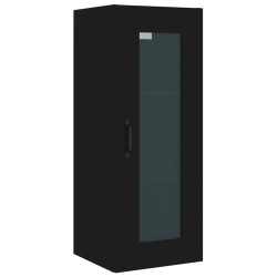 vidaXL Armario de pared colgante negro 34,5x34x90 cm