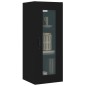 vidaXL Armario de pared colgante negro 34,5x34x90 cm vidaXL Armario de pared colgante negro 34,5x34x90 cm