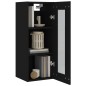 vidaXL Armario de pared colgante negro 34,5x34x90 cm vidaXL Armario de pared colgante negro 34,5x34x90 cm