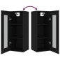 vidaXL Armario de pared colgante negro 34,5x34x90 cm vidaXL Armario de pared colgante negro 34,5x34x90 cm
