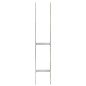 vidaXL Anclajes de valla 6 uds acero galvanizado plateado 10x6x60 cm