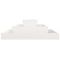 vidaXL Jardinera de madera maciza de pino blanco 80x80x27 cm vidaXL Jardinera de madera maciza de pino blanco 80x80x27 cm