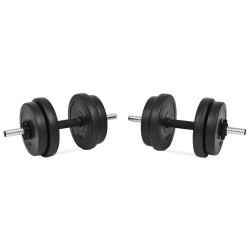 vidaXL Juego de mancuernas hierro fundido 14 piezas 20 kg