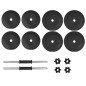 vidaXL Juego de mancuernas hierro fundido 14 piezas 20 kg vidaXL Juego de mancuernas hierro fundido 14 piezas 20 kg