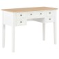 vidaXL Escritorio de madera blanco 109,5x45x77,5 cm