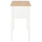 vidaXL Escritorio de madera blanco 109,5x45x77,5 cm