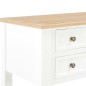vidaXL Escritorio de madera blanco 109,5x45x77,5 cm