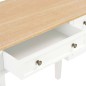 vidaXL Escritorio de madera blanco 109,5x45x77,5 cm