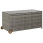 vidaXL Caja almacenaje jardín ratán sintético gris claro 120x65x61 cm vidaXL Caja almacenaje jardín ratán sintético gris claro 120x65x61 cm