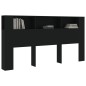 vidaXL Mueble cabecero negro 200x18,5x104,5 cm vidaXL Mueble cabecero negro 200x18,5x104,5 cm