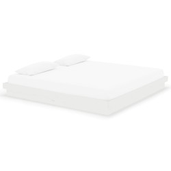 vidaXL Estructura de cama madera maciza blanca 200x200 cm