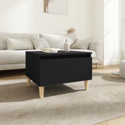 vidaXL Mesa auxiliar de madera contrachapada negro 50x46x35 cm