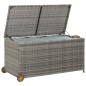 vidaXL Caja almacenaje jardín ratán sintético gris claro 120x65x61 cm vidaXL Caja almacenaje jardín ratán sintético gris claro 120x65x61 cm