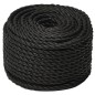 vidaXL Cuerda de trabajo polipropileno negro 10 mm 100 m