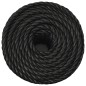 vidaXL Cuerda de trabajo polipropileno negro 10 mm 100 m