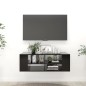 vidaXL Mueble de pared para TV madera contrachapada negro 102x35x35 cm vidaXL Mueble de pared para TV madera contrachapada negro 102x35x35 cm
