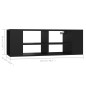 vidaXL Mueble de pared para TV madera contrachapada negro 102x35x35 cm vidaXL Mueble de pared para TV madera contrachapada negro 102x35x35 cm