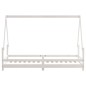 vidaXL Estructura de cama para niños madera de pino blanco 80x200 cm